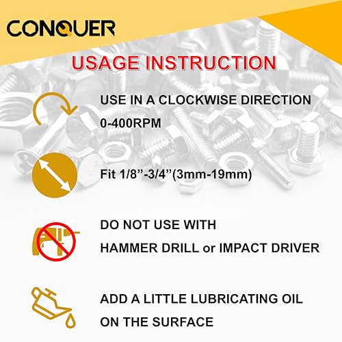 CONQUER Deburring External Chamfer Tool, Tungsten Blade, Fits 1/8"-3/4" - size: PREMIUM TUNGSTEN Blade 1/8"-3/4"(3mm-19mm)