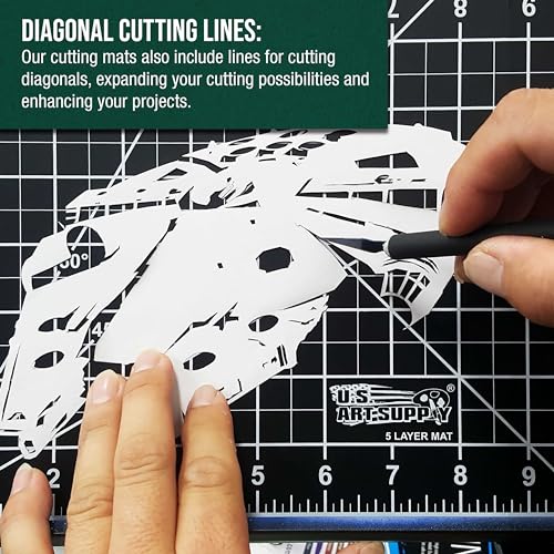U.S. Art Supply 18"x24" Self-Healing Cutting Mat 5-Ply Green/Black - color: Green/Black