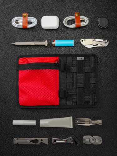 TACTICAL_GEEK TCM10 EDC Organizer Board(Black Red) - color: TCM10-Black Red