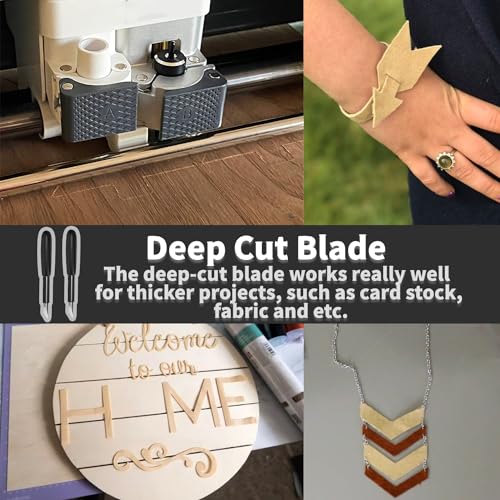 THANMAO 20PCS Premium Deep Cut Blade，Replacement Cutting Blades Compatible with Cricut Explore Air 2/Air 3/Explore 4/Maker/Maker 3/Maker 4 (Premium Deep Cut Blades) - color: 20 pcs Deep Point Blade