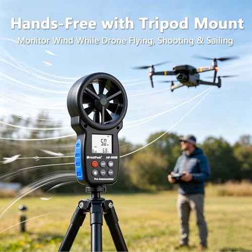 866B Digital Anemometer, Handheld Wind Speed CFM Meter [2 PCS] - color: 866B (2 PC)