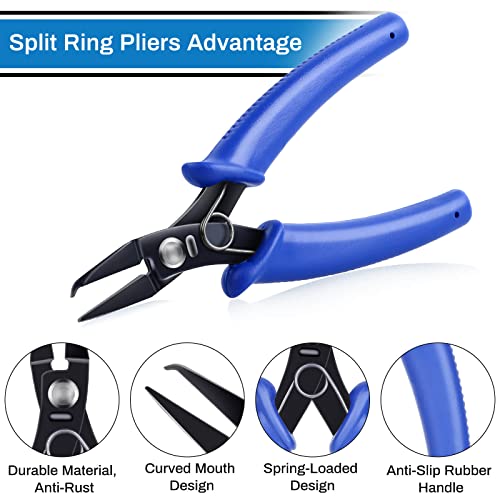 Evatage Split Ring Opener Tool - Keychain Pliers for Jewelry Making - style: 1 Pair