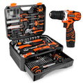 255-Piece Home Tool Kit with 12V Cordless Drill and Drawer Case