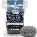 PAMI #3 Coarse Steel Wool Pads,Non-Scratch Metal Sponge for Cleaning,8-Pk - style: #3 - Coarse