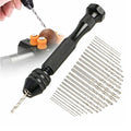 26Pcs Different Micro Sharp Head Hand Drill Bits, DIY Hand Drill Tools Manual Keyless Chuck Pin Vise Rotary Tool