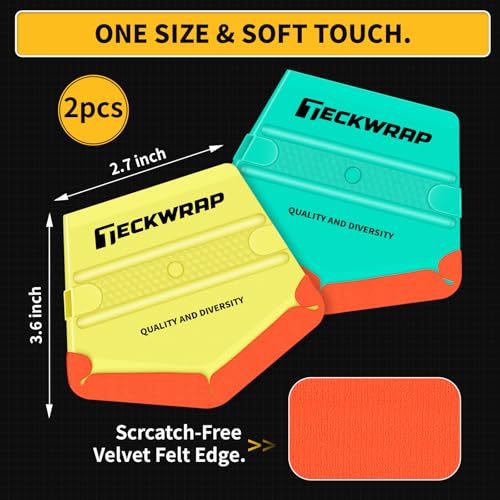 TECKWRAP Felt Squeegee for Vinyl Wrap Window Tint, V-Shape, Soft/Med - color: 2pcs V-shape