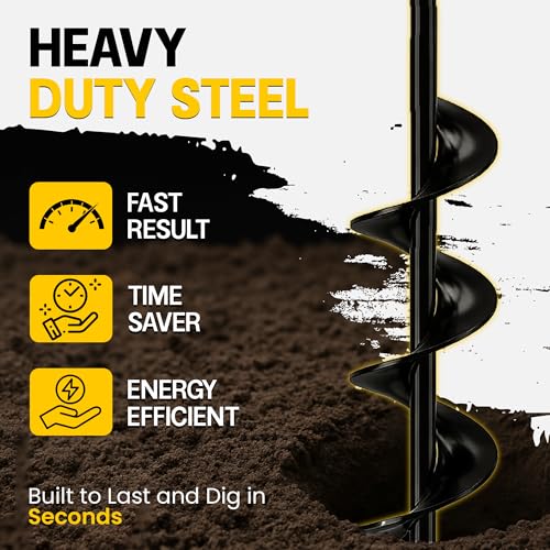 Garden Auger Drill Bit for Planting 1.6" x 16.5" -3/8" Hex Drive Compatible - size: 1.6 x 16.5 Inch (1 Pack)