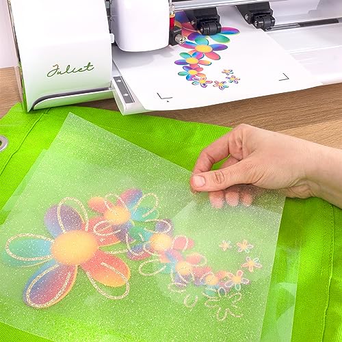 Siser EasyColor DTV and TTD Easy Mask 8.4" x 11" Bundle - Inkjet Printer Compatible Heat Transfer Vinyl (10 Sheets of Each)