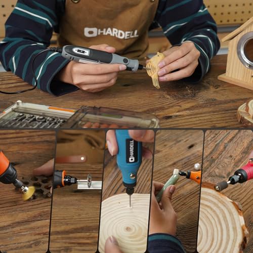 HARDELL 508PCS Rotary Tool Accessories Kit for Sanding Polishing - color: Orange