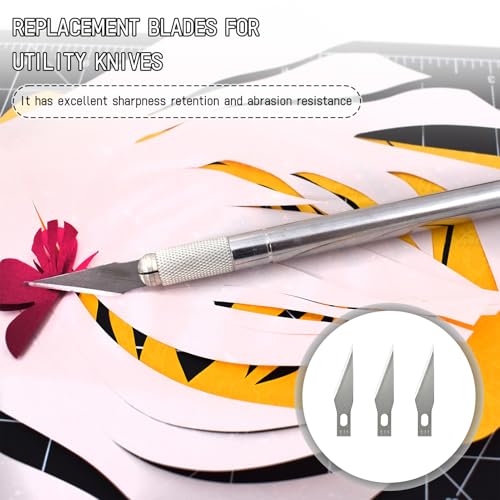 50 Pcs Xacto Blades For Medium To Heavy Craft, Hobby, Scrapbooking,Stencil