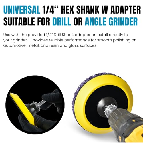 5in Wet Dry Sanding Disc Kit for Drill and Angle Grinder, 80 to 5000 Grit