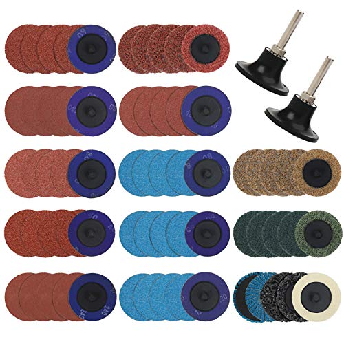 WORKPRO 101-pieces Sanding Discs Set, 2 inch Discs with 1/4 inch Holder
