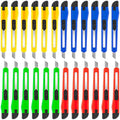 DIYSELF 24 Pack Utility Knife, 4-Color Box Cutters, Navajas para Trabajo - style: 24 Pack