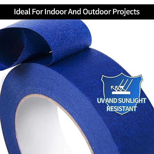 TAPEBEAR Blue Painters Tape Masking Tape 1.41" x 60Yard x 54Rolls - size: 1.41" x 60Yard