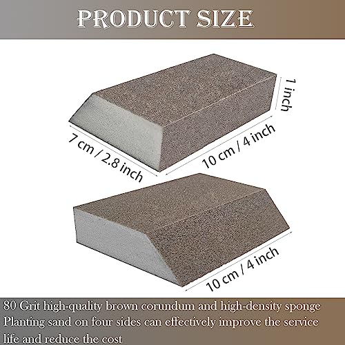 12 Pack Single Sanding Sponge Set - 80/100/120/180/220/320 Grit Sanding Blocks Assortment, Washable and Reusable - style: 12 Pack Assorted