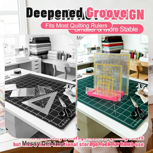Storage Rack for Quilting Rulers 6“* 10“-12 Slot Ruler Holder Organizer and Storage for Storing Sewing rulers (1 Pack-Pink)