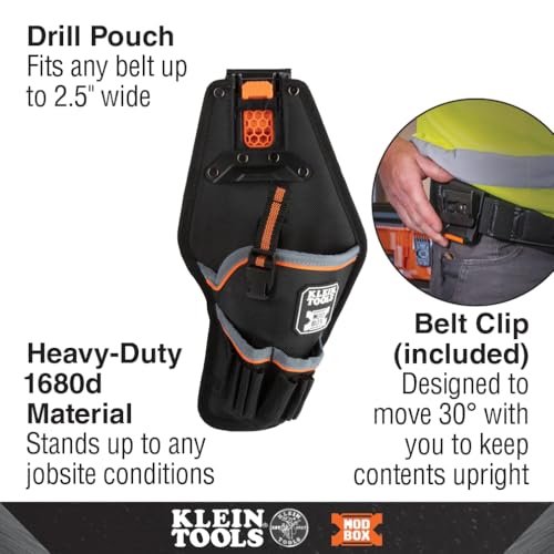 Klein Tools MODbox Tool Pouch, 9-Pocket Electrician Parts Pouch - size: Drill Pouch