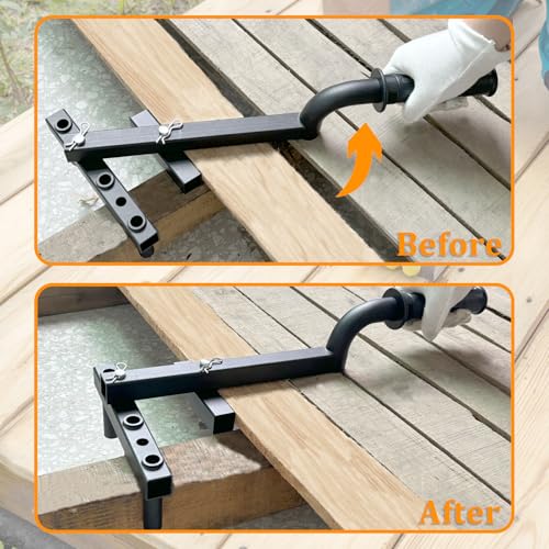 Deck Board Straightening Tool,Decking Board Bender for Straightener Bending Boards to Tighten up The Gaps,Heavy-Duty Steel Adjustable Deck Tool Fit for Wood,PVC Composite,420mm/16.5inch