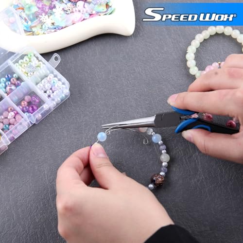 SPEEDWOX Mini Needle Nose Pliers Serrated Jaw Fine Tips TPR Handle - style: Needle Nose Pliers Serrated Jaw with Cover
