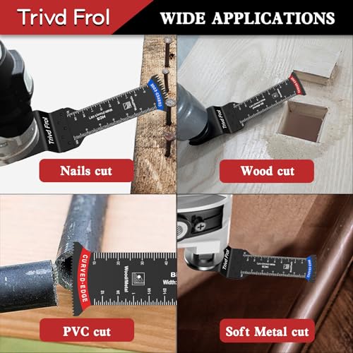 Trivd Frol 10 PCS Extra Long Multi Tool Blades for Wood Plastic Nails Metal - size: 10 PCS 31MM Extra Long