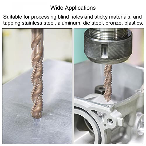 uxcell M4 x 0.7 Spiral Flute Tap and 3.3mm Twist Drill Bit Set, Metric M35 Cobalt High Speed Steel Machine Threading Screw Thread Tap Tool for Stainless Steel - size: M4 x 0.7 + 3.3mm