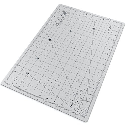 ARTEZA Double-Sided Self-Healing Cutting Mat, 12 x 18 in, 3 mm, Non-Slip - size: 12"L x 12"W