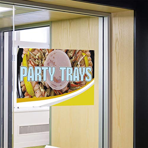 Decal Stickers Multiple Sizes Party Trays Outdoor Advertising Printing Industrial Vinyl Safety Sign Label Restaurant & Food 36x24Inches - size: 36x24inches
