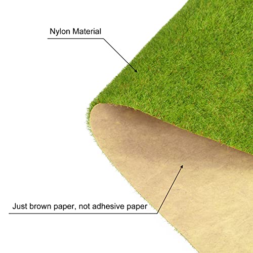 MECCANIXITY Artificial Model Grass Mat 4pcs 3"x10"(8cmx25cm) Yellow Green - color: Yellow Green, size: 3" x 10"