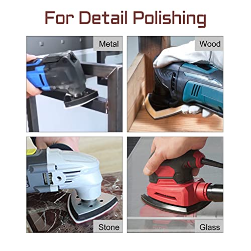 30 Pcs Mouse Sander Sandpaper 1000 Grit 6 Hole Mouse Sander Pads Hook and Loop Detail Sanding Disc - style: 1000 Grit