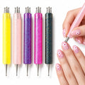 Flower Nail Dotting Pen, 5PCS Dual-Ended Nail Design Tools - color: NO12