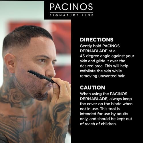 Pacinos Derma Blades for Men Precision Straight Razor Beard Care - style: Single