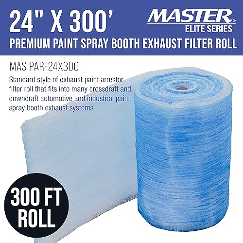 Master Airbrush Elite Paint Spray Booth Exhaust Filter Roll 24" x 300' - size: 24 inches x 300 Feet
