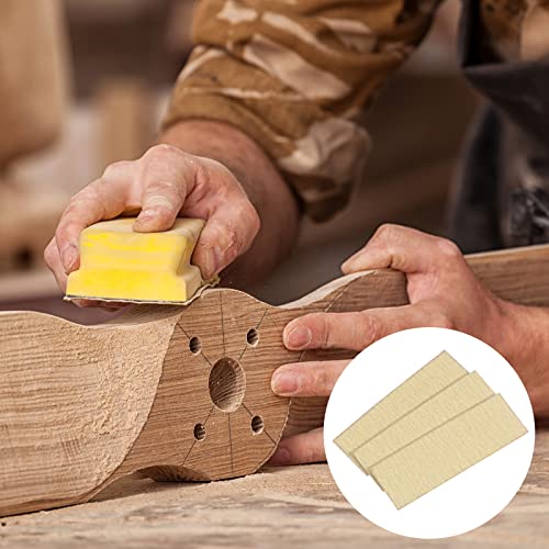 HARFINGTON 50pcs Micro Sander Paper 100 Grit 3.5x1.2 Inch Mini Sanding Sheets Strips Hook Loop Sandpapers for Wood Metal Small Projects Tight Spaces Polish Work - size: 100 Grit
