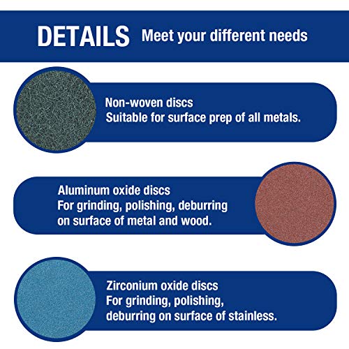 WORKPRO 101-pieces Sanding Discs Set, 2 inch Discs with 1/4 inch Holder