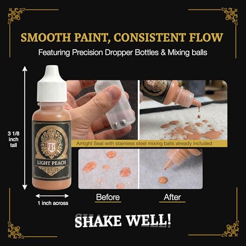 Ludus Bellum Miniature Paint Light Peach Color 18ml Dropper Bottle - color: Light Peach