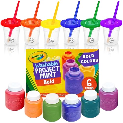 Kids Painting Set, Washable Paint for Kids with Paint Cups Gift Bundle