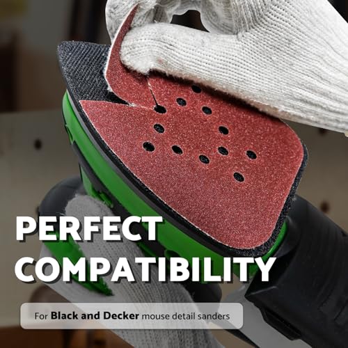 S&F STEAD & FAST Black and Decker Mouse Sander Pads 120 Grit 50 Pack - style: 120G-50P