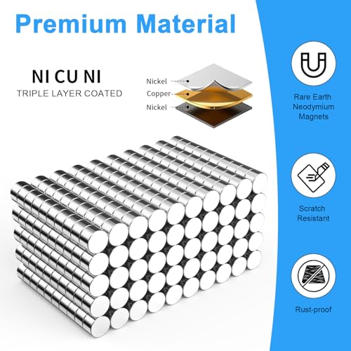 Small Magnets for Crafts, 5x3 mm Round Magnets 500 Pack - size: 5x3 mm