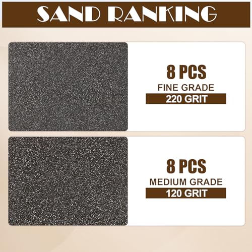 16pcs Mix Grit Sanding Block - 120/220 Grit - size: 120/220 Grits