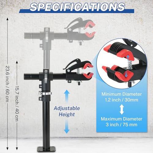 NATGAI Height Adjustable Bike Repair Stand Bench Mount - color: Red