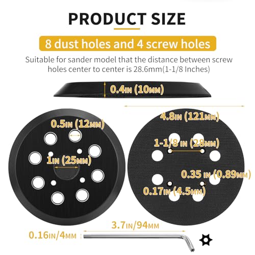 Orbital Sander Pad Replacement for Milwaukee, 1 Pack - style: Plastic Pad 1 PACK