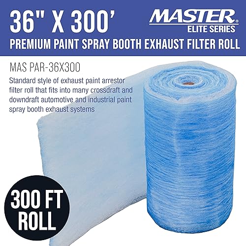 Master Elite Premium Paint Spray Booth Exhaust Filter Roll, 36" x 300' - size: 36 inches x 300 Feet