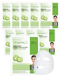 DERMAL Cucumber Collagen Cooling Sheet Mask, Soothing Hydration, 10 Pack - color: Cucumber