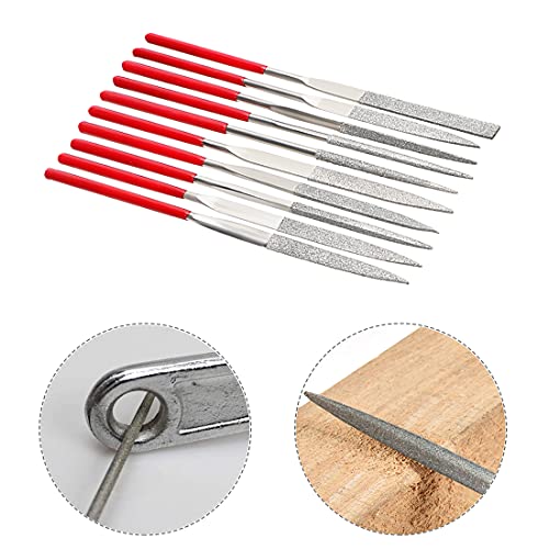 10 Pcs Mini Diamond Needle File Set Diamond Files Mini Needle Set 2x100mm