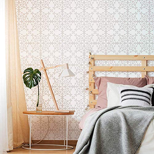 Casa Verde Tile Stencil - Cement Tile Stencils - DIY Faux Tiles - Reusable Stencils for Home Makeover (Extra Large 16"x16") - size: Extra Large (16"x16")