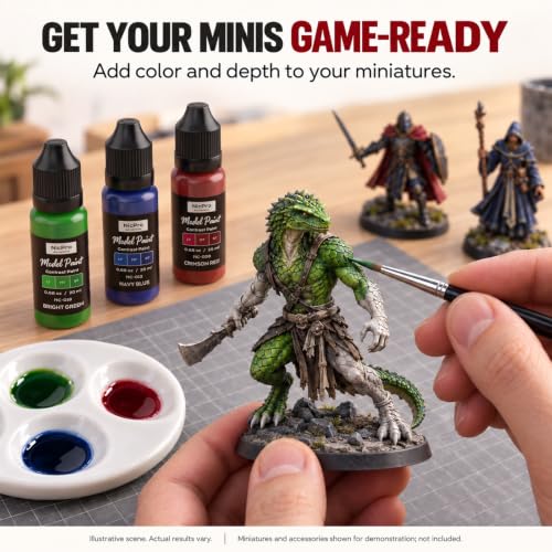 Nicpro 12 Colors Fast Contrast Model Paint Set, 20ml Ready to Use - style: Contrast-style