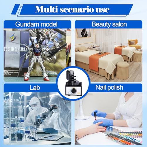 Mini Vortex Mixer, Electric Paint Shaker for DIY Model Paint, Gundam Paint, Nail Polish, Glue and Ink, Hands-Free 3-Speed Mixer Machine for 10-100ml Small Bottles