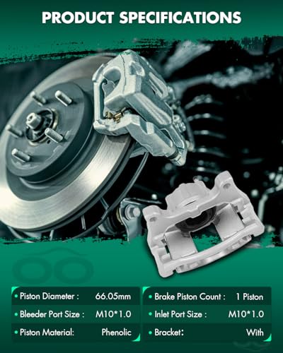 SCITOO Front Right Disc Brake Caliper With Bracket 18B5045A Silver - size: Front Passenger[18B5045A]Silver