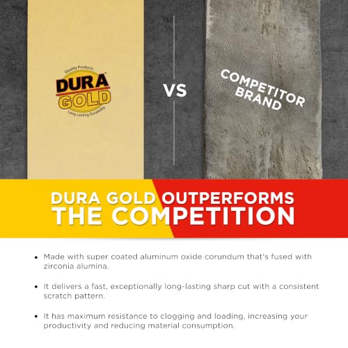 Dura-Gold Gold PSA Longboard Sandpaper, 320 Grit, 20 Yard Roll, 2-3/4" Wide - size: 320-Grit