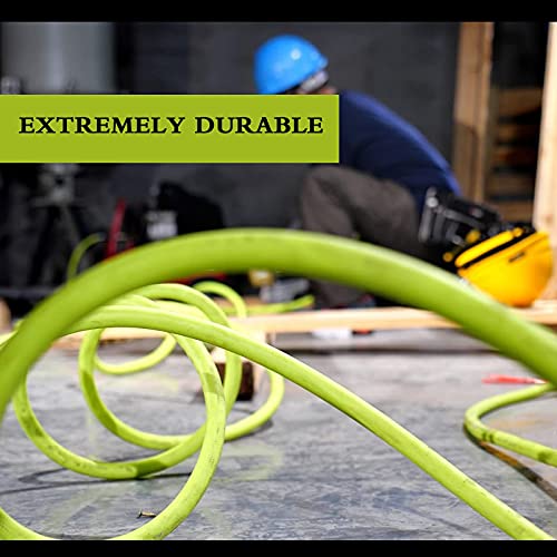 1/2"x100FT AIR HOSE 1/2' WP 300PSIMNPT Fittings Heavy Duty, Lightweight Air Compressor Hose - size: 1/2"x100FT